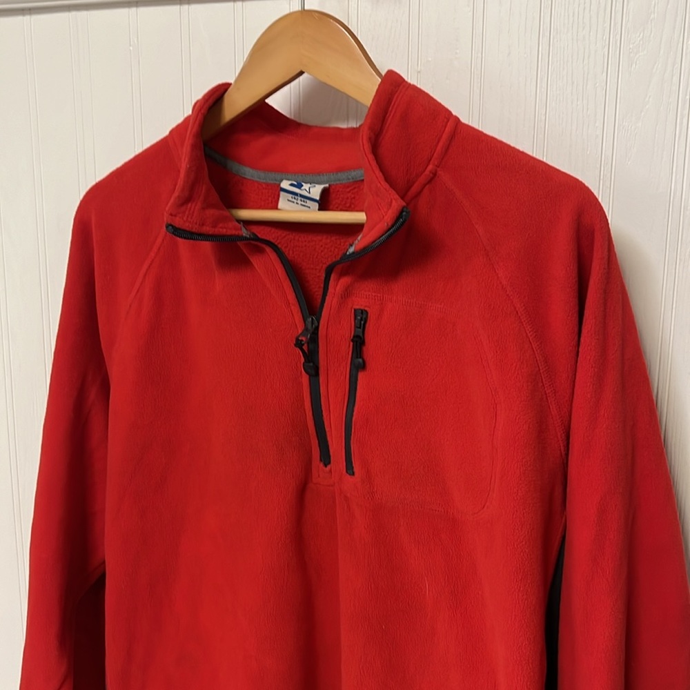 Starter Red Fleece Half-Zip Pullover Sweatshirt - image 2